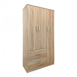 Ντουλάπα πεντάφυλλη με πατάρι Athos I  sonoma 170x42x240εκ