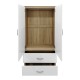 Ντουλάπα εξάφυλλη με πατάρι Athos  sonoma-λευκή 240x42x240εκ