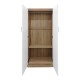 Ντουλάπα εξάφυλλη με πατάρι Athos  sonoma-λευκή 240x42x240εκ