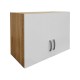 Ντουλάπα εξάφυλλη με πατάρι Athos  sonoma-λευκή 240x42x240εκ