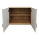 Ντουλάπα εξάφυλλη με πατάρι Athos  sonoma-λευκή 240x42x240εκ