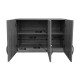 Ντουλάπα εξάφυλλη με πατάρι Athos  sonoma-λευκή 180x42x240εκ