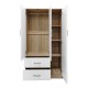 Ντουλάπα πεντάφυλλη με πατάρι Athos I  sonoma-λευκή 170x42x240εκ