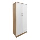 Ντουλάπα πεντάφυλλη με πατάρι Athos I  sonoma-λευκή 170x42x240εκ
