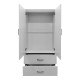 Ντουλάπα εξάφυλλη με πατάρι Athos  sonoma-ανθρακί 240x42x240εκ