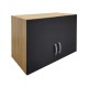 Ντουλάπα εξάφυλλη με πατάρι Athos  sonoma-ανθρακί 240x42x240εκ