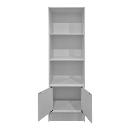 Βιβλιοθήκη Tekaro  λευκό 57x33x180εκ