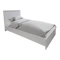 Σετ Κρεβατοκάμαρας Athos Λευκό με Κρεβάτι 90x190εκ Σετ 2τεμ