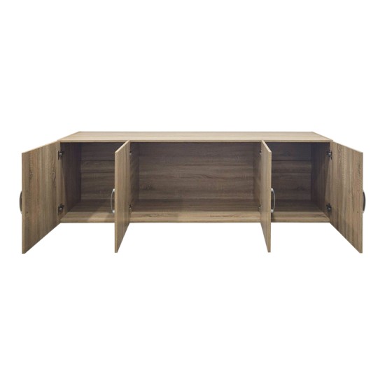 Ντουλάπα τετράφυλλη και πατάρι Alvia  sonoma 200x51x240εκ