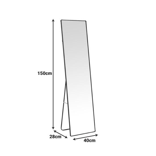 Καθρέπτης Moira αλουμίνιο σε λευκή απόχρωση 40x28x150εκ Καθρέπτης Moira αλουμίνιο σε λευκή απόχρωση 40x28x150εκ