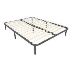 Κρεβάτι-υπόστρωμα Amaso  μεταλλικό μαύρο 160x200x28εκ
