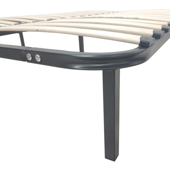 Σομιές μεταλλικός Amaso  σε μαύρη απόχρωση 160x200x28εκ
