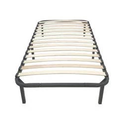 Κρεβάτι-υπόστρωμα Amaso  μεταλλικό μαύρο 90x190x28εκ