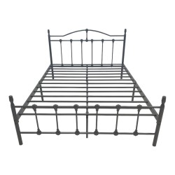 Κρεβάτι Wotso  μεταλλικό σε μαύρη απόχρωση 150x200εκ