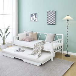 Κρεβάτι-Καναπές Remmie  μέταλλο λευκό 90x190εκ