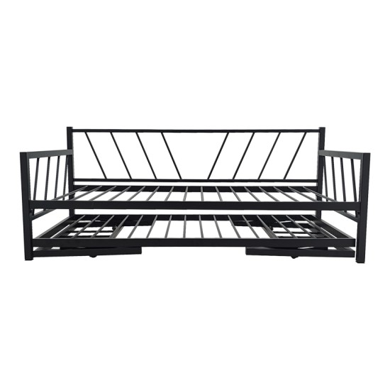 Κρεβάτι-Καναπές Remmie  μέταλλο μαύρο 90x190εκ