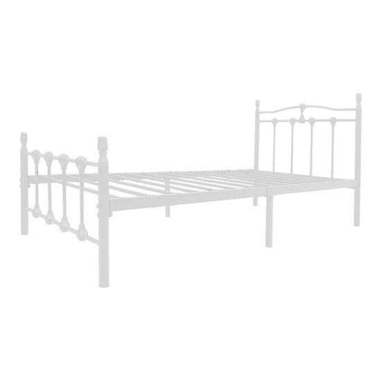 Κρεβάτι Wotso  μεταλλικό λευκό 90x190εκ