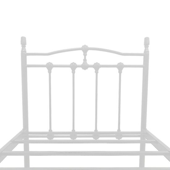 Κρεβάτι Wotso  μεταλλικό λευκό 90x190εκ