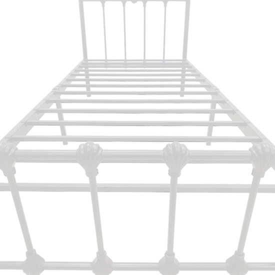 Κρεβάτι Wotso  μεταλλικό λευκό 90x190εκ