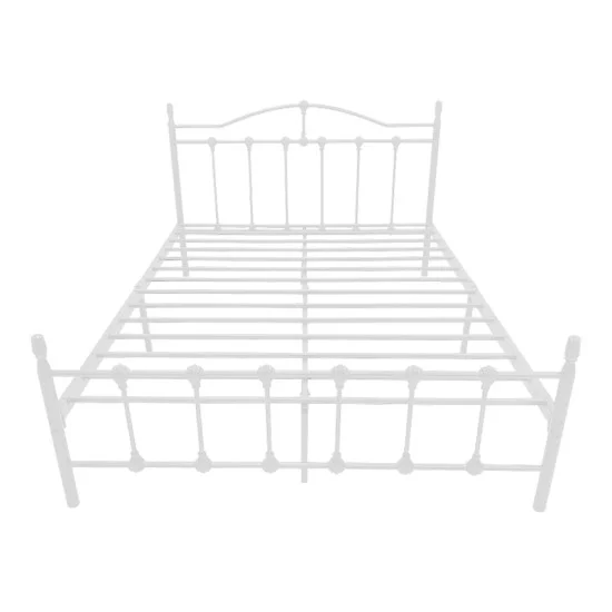 Κρεβάτι Wotso  μεταλλικό λευκό 150x200εκ