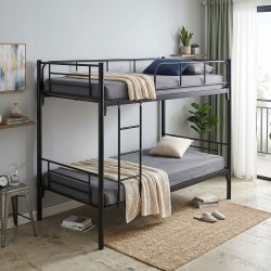 Κρεβάτι-κουκέτα Belit  μεταλλικό λευκό 90x190εκ