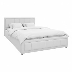 Κρεβάτι Huga  με αποθηκευτικό χώρο ύφασμα γκρι 160x200εκ