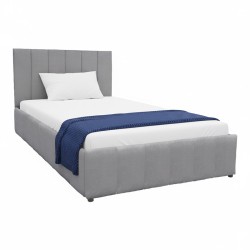 Κρεβάτι Snuggle  με αποθηκευτικό χώρο βελούδο γκρι 120x200εκ