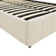 Κρεβάτι Snuggle  με αποθηκευτικό χώρο ύφασμα μπεζ 120x200εκ