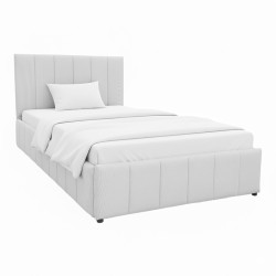 Κρεβάτι Snuggle  με αποθηκευτικό χώρο ύφασμα γκρι 120x200εκ