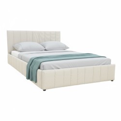 Κρεβάτι Snuggle  με αποθηκευτικό χώρο ύφασμα μπεζ 160x200εκ