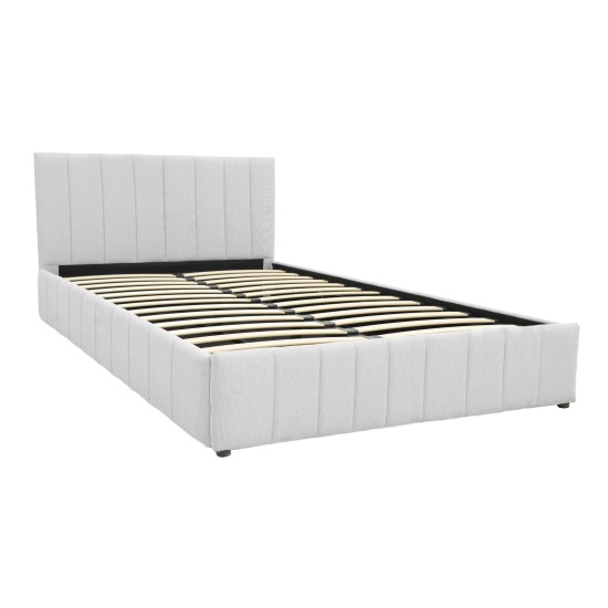 Κρεβάτι Snuggle  με αποθηκευτικό χώρο ύφασμα γκρι 160x200εκ