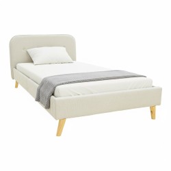 Κρεβάτι LumiLux  ύφασμα σε μπεζ απόχρωση 100x200εκ