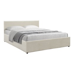 Κρεβάτι Dellia  με αποθηκευτικό χώρο ύφασμα κρεμ 150x200εκ