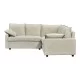 Γωνιακός καναπές κρεβάτι Lounivo  ύφασμα μπεζ 215x215x84εκ
