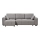 Γωνιακός καναπές-κρεβάτι Belda  αναστρέψιμος με αποθηκευτικό χώρο γκρι ύφασμα 246x138x82εκ
