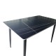 Τραπέζι Pembe  sintered stone μαύρη όψη μαρμάρου με μαύρα μεταλλικά πόδια 120x70x75εκ