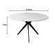 Τραπέζι Orbital  sintered stone μαύρη όψη μαρμάρου με μαύρα μεταλλικά πόδια Φ120x76εκ