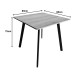 Τραπέζι Squaro  sonoma mdf με λευκά μεταλλικά πόδια 80x80x75εκ
