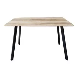Τραπέζι Squaro  sonoma mdf με μαύρα μεταλλικά πόδια 120x70x75εκ
