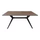 Τραπέζι Ezali  mdf καρυδί με μαύρα μεταλλικά πόδια 140x80x75εκ