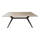 Τραπέζι Ezali  sonoma mdf με μαύρα μεταλλικά πόδια 160x90x75εκ