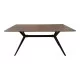 Τραπέζι Ezali  καρυδί mdf με μαύρα μεταλλικά πόδια 160x90x75εκ