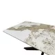 Τραπέζι Bethan  sintered stone-μέταλλο λευκό μαρμάρου-μαύρο 160x80x75εκ