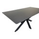Τραπέζι Bethan  sintered stone-μέταλλο μαύρο μαρμάρου-μαύρο 160x80x75εκ