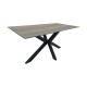 Τραπέζι Bethan  sonoma με γκρι mdf και μαύρο μέταλλο 160x80x75εκ