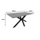 Τραπέζι Bethan  sonoma με γκρι mdf και μαύρο μέταλλο 180x90x75εκ