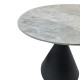 Τραπέζι Flenada  sintered stone σε γκρι όψη μαρμάρου με μαύρη μεταλλική βάση Φ80x76εκ