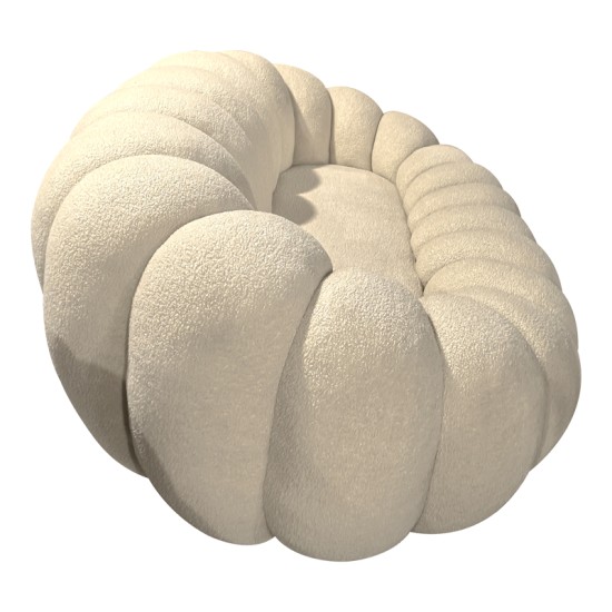 Καναπές Embrace  μπουκλέ ύφασμα σε μπεζ απόχρωση 180x105x65εκ Καναπές Embrace  μπουκλέ ύφασμα σε μπεζ απόχρωση 180x105x65εκ