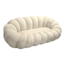 Καναπές Embrace  μπουκλέ ύφασμα σε μπεζ απόχρωση 180x105x65εκ Καναπές Embrace  μπουκλέ ύφασμα σε μπεζ απόχρωση 180x105x65εκ
