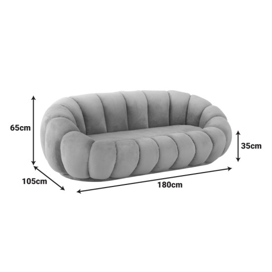 Καναπές Embrace  μπουκλέ ύφασμα σε ροζ απόχρωση 180x105x65εκ Καναπές Embrace  μπουκλέ ύφασμα σε ροζ απόχρωση 180x105x65εκ